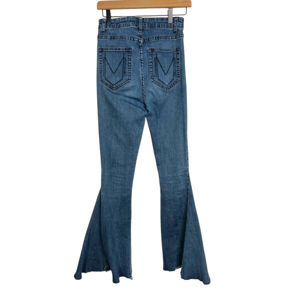 Show Me Your Mumu Berkeley Bell Jeans Med Wash Rainstorm Ultra Flares 26 - Picture 5 of 15